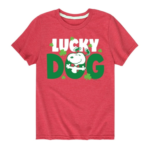 Snoopy Lucky Dog - Toddler And Youth Short Sleeve Graphic T-Shirt