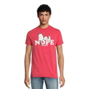 PEANUTS Snoopy Men's & Big Men's Nope Graphic Tee with Short Sleeves, Sizes S-XXXL