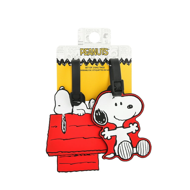 Snoopy Multicolor PVC Luggage Tag 2 pc Set Kids and Adults Walmart
