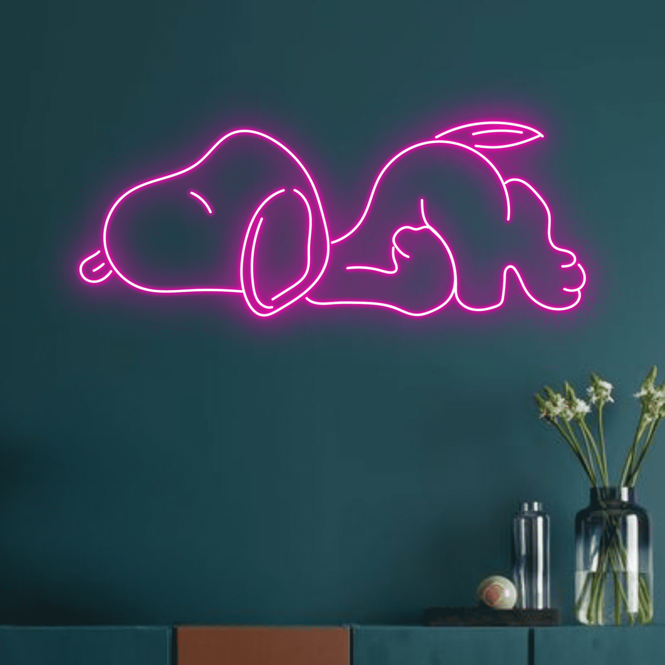 Snoopy Neon Sign, Cartoon Long-lasting Wall Light Decor - Walmart.com