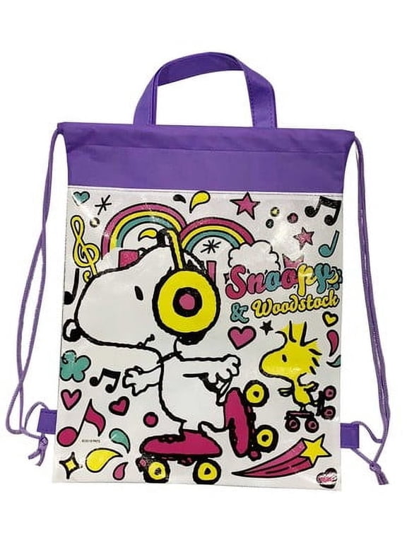 Snoopy Non-Woven Backpack, Purple