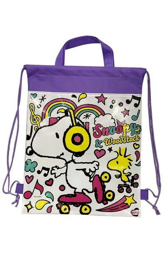 Snoopy Non-Woven Backpack, Purple