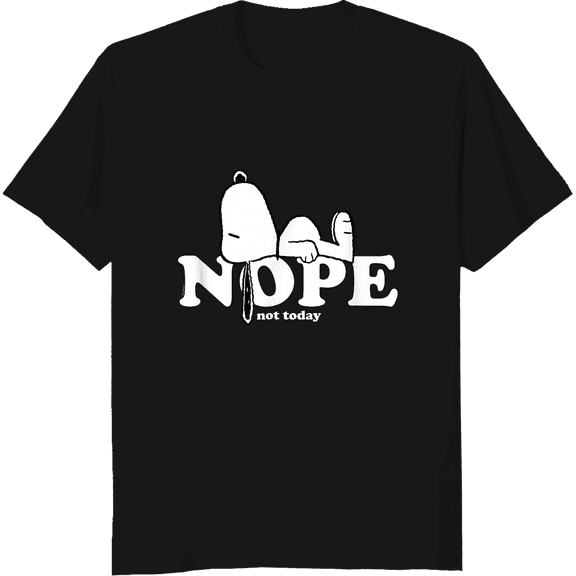 Snoopy Nope Unisex T-Shirt, Peanuts Not Today Shirt ,Full Sizes S-5XL