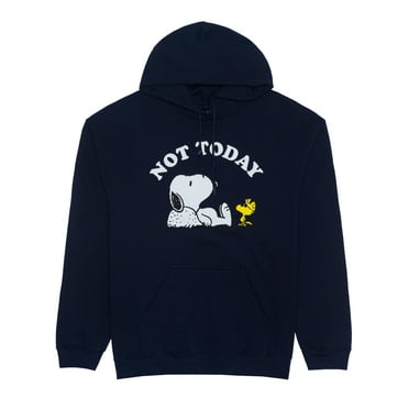 Snoopy Not Today Men's & Big Men's Graphic Hooded Sweatshirt with Long Sleeves, Sizes S-3XL