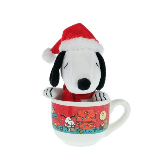 Snoopy Plush in Cappuccino Mug, Red, Ceramic, 15oz. capacity