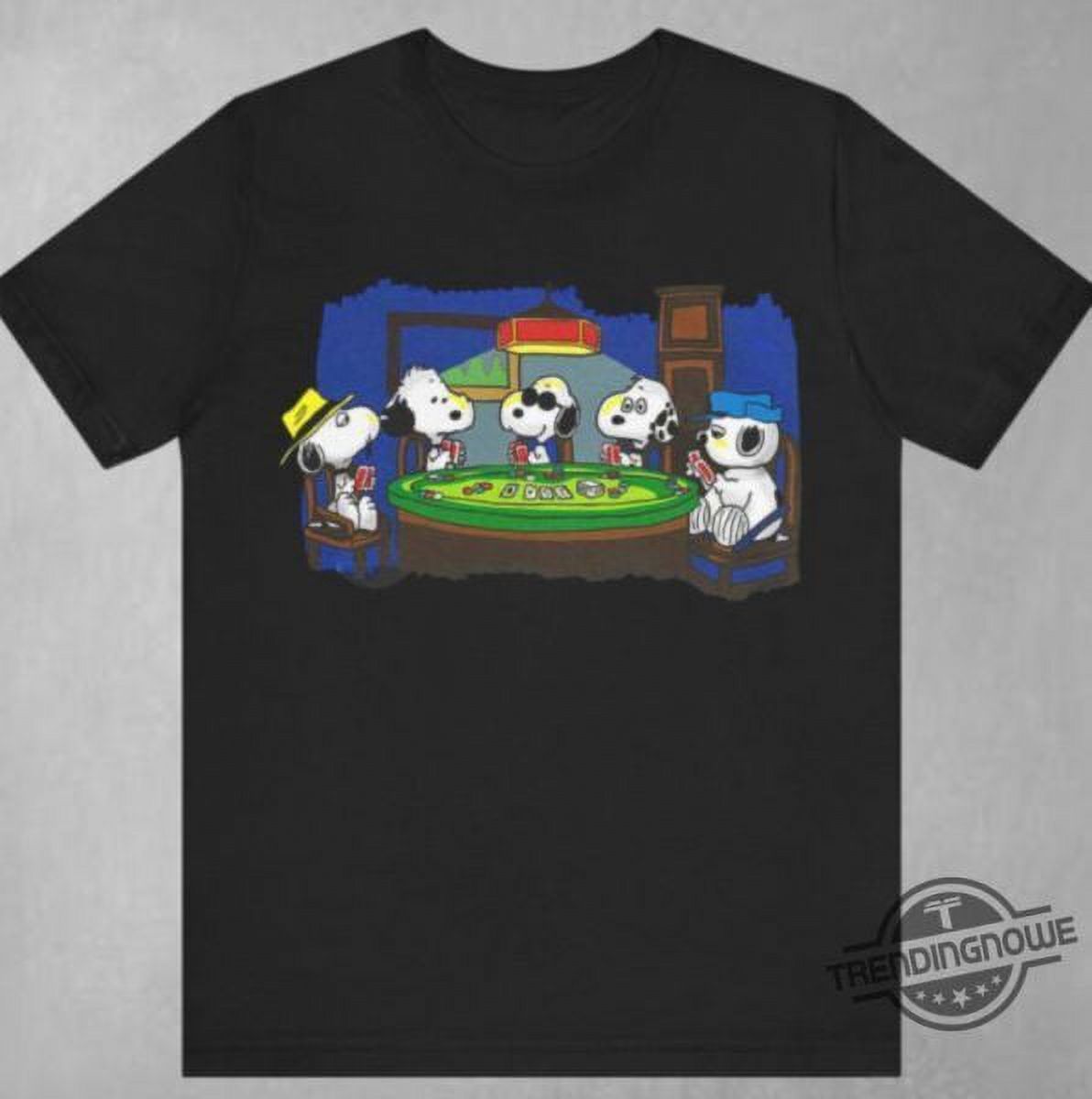 Snoopy Poker Shirt Vintage Snoopy Peanuts Dogs Playing Poker Shirt