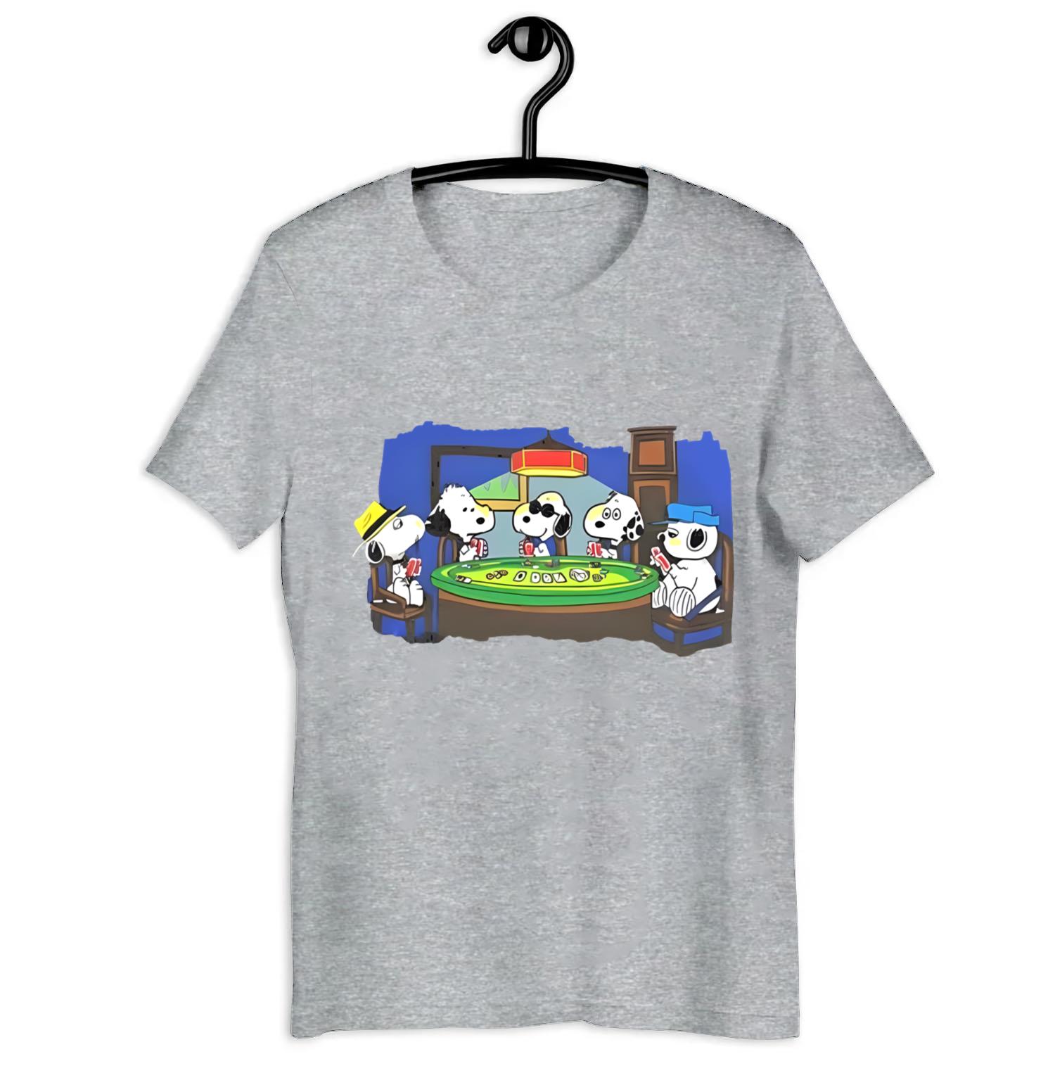 Snoopy Poker Shirt Vintage Snoopy Peanuts Dogs Playing Poker Shirt ...