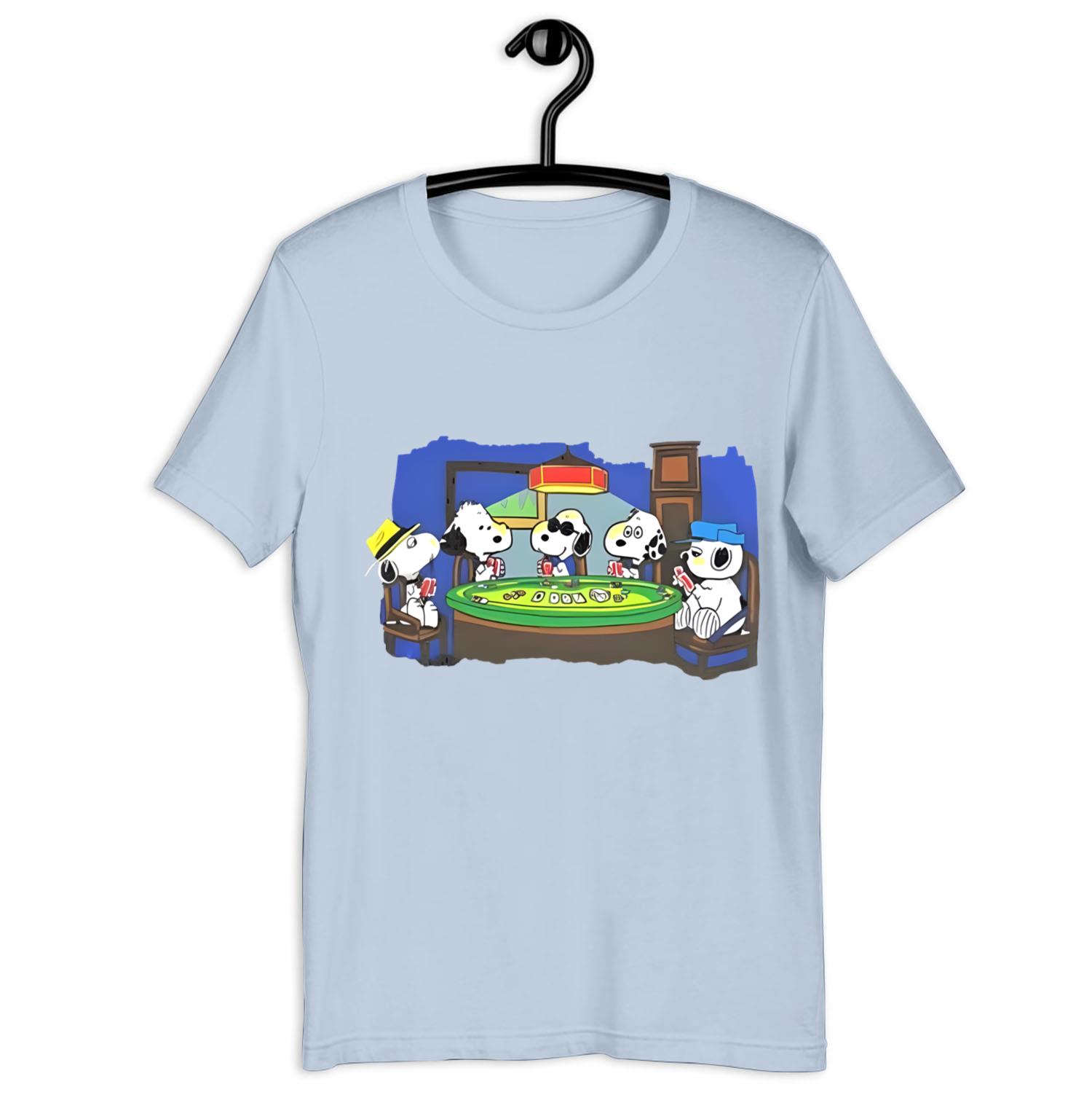 Snoopy Poker Shirt Vintage Snoopy Peanuts Dogs Playing Poker Shirt ...