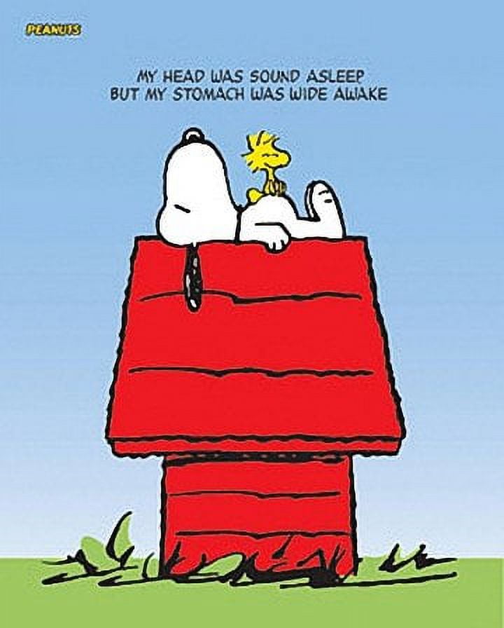 激安通販 Snoopy Poster Head Wide Asleep - Stomach Wide Awake New ポスター