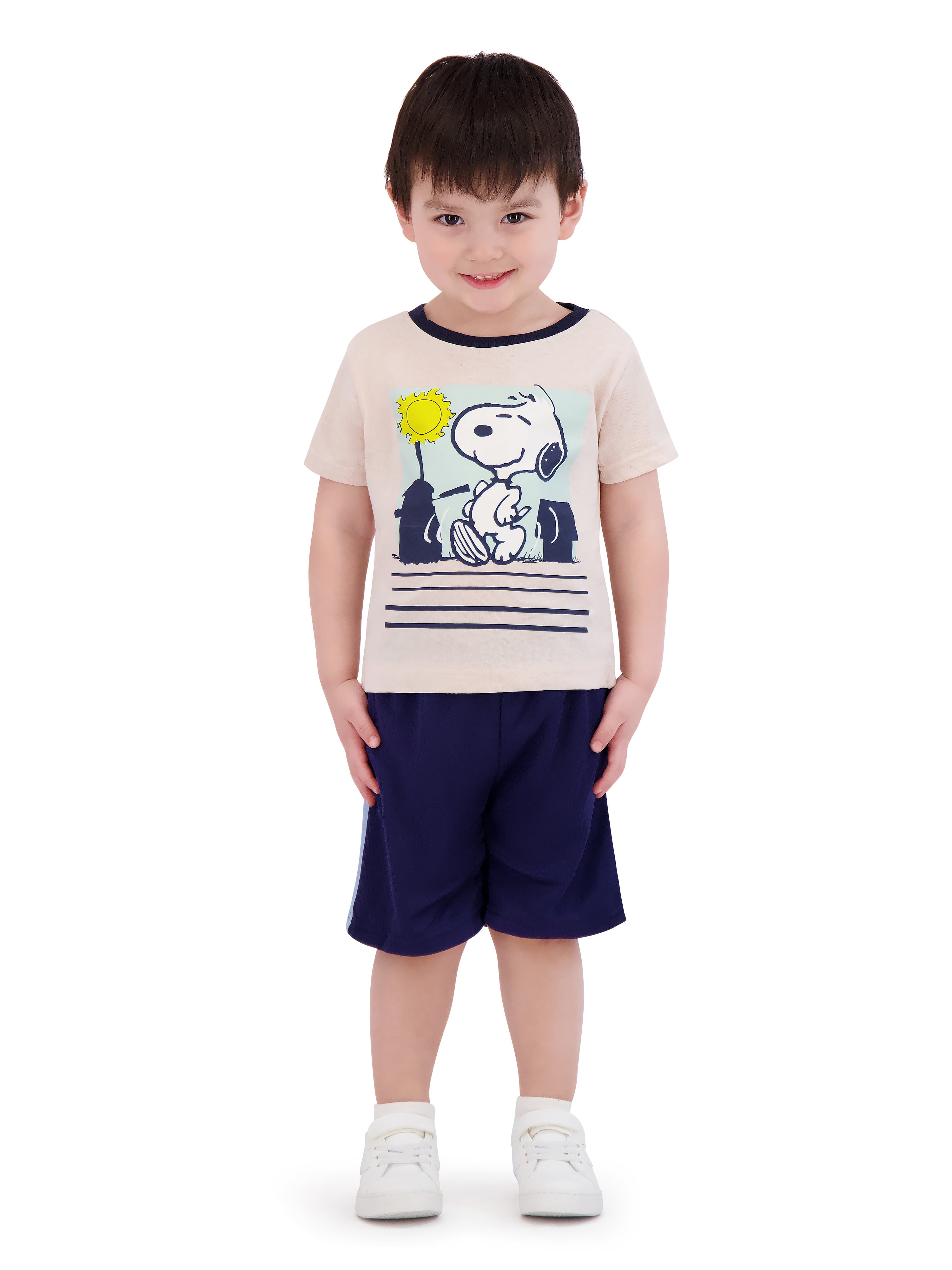 Snoopy Toddler Boy 3 Piece Short Set, Size 2T-4T