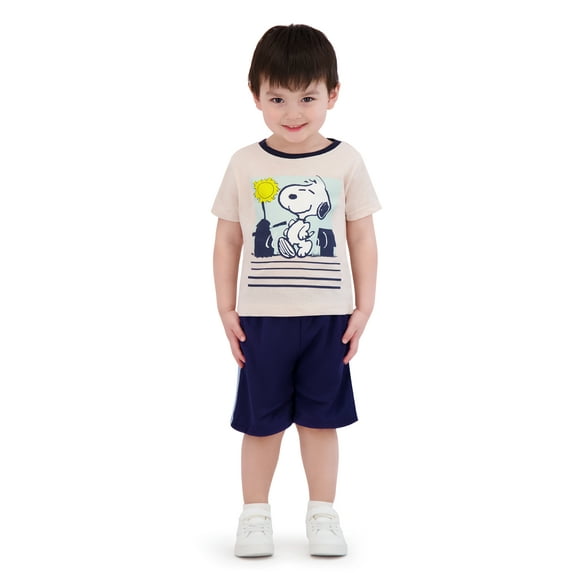 Snoopy Toddler Boy 3 Piece Short Set, Size 2T-4T