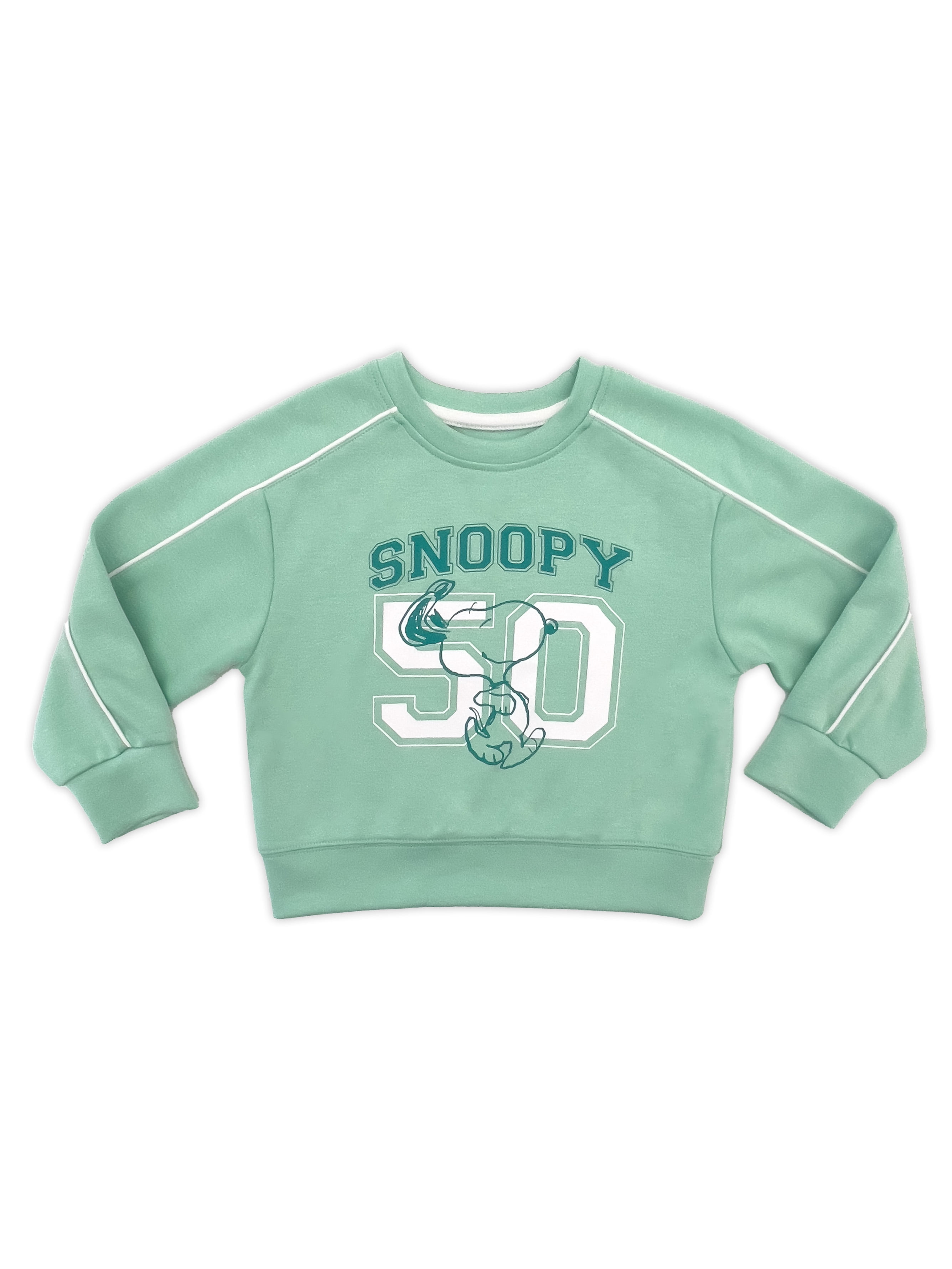 Snoopy Toddler & Big Girls Active Graphic Sweatshirt with Long Sleeves, Sizes 12M-12