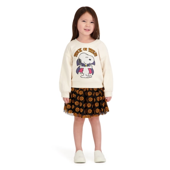 Snoopy Toddler Girls 3 Piece Tutu Skirt Set, Sizes 12M-5T