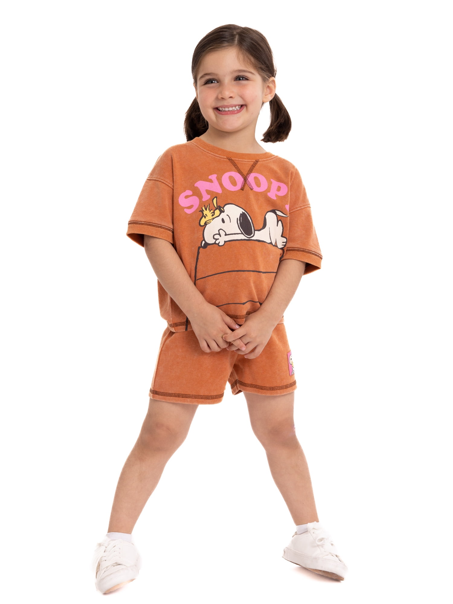 Snoopy Toddler Girls Tee and Shorts Set, 2-Piece, Sizes 12M-5T