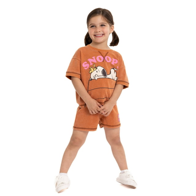 Snoopy Toddler Girls Tee and Shorts Set, 2-Piece, Sizes 12M-5T