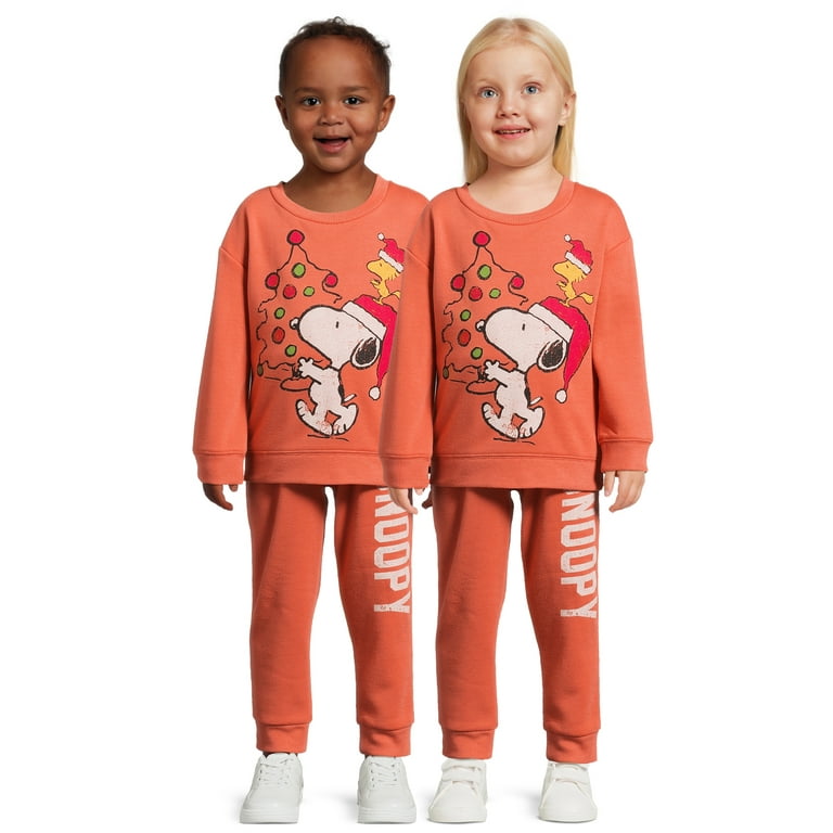 Snoopy Toddler Holiday Pullover and Jogger Pants Outfit Set, 2-Piece, Sizes  12M-5T