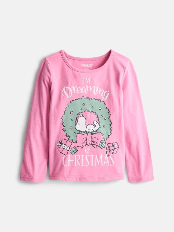 Toddler Boys Holiday Graphic Crewneck Tee with Long Sleeves, Sizes 12M-5T