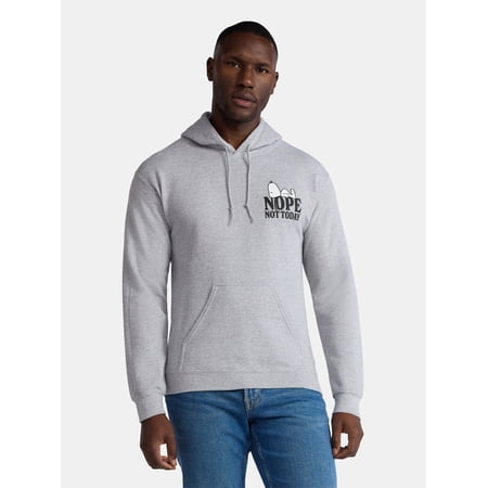 Snoopy Tomorrow Men's & Big Men's Graphic Hooded Sweatshirt with Long Sleeves, Sizes S-3XL