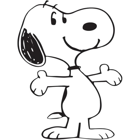 Snoopy Tongue Out Adhesive Vinyl Sticker, Waterproof Decal for MacBook, iPad, Water Bottle, Car, Window, and Notebook (5.5" x 4.5")