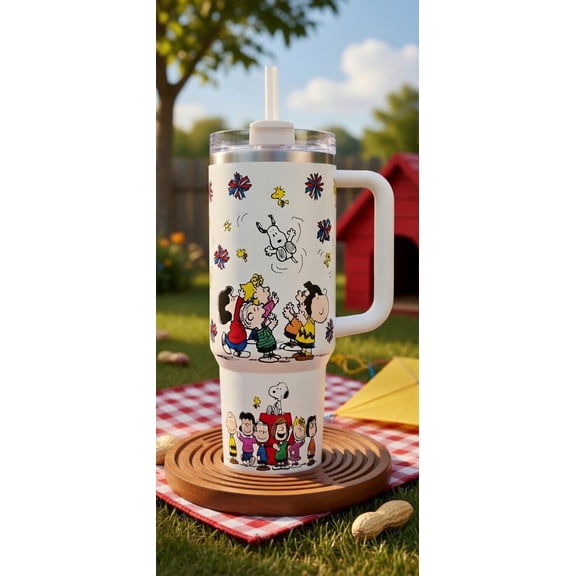 Snoopy Tumbler 40 OZ, Snoopy and Friends Stainless Steel Tumblers, Snoopy Fan Gifts, Mother Day Gifts