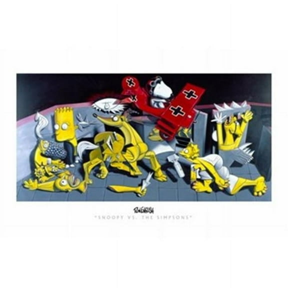 Snoopy Vs The Simpsons Movie Poster - 17 x 11