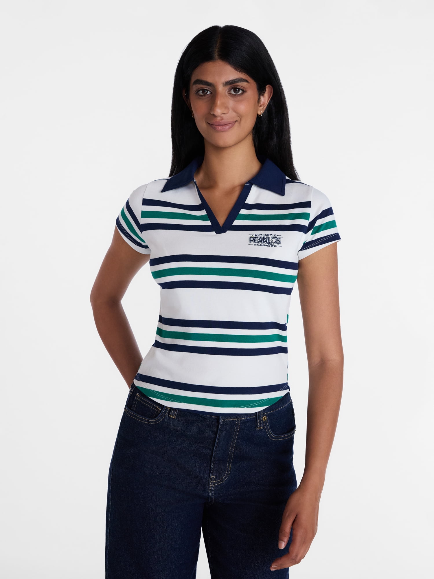 Snoopy Women's Graphic Polo Shirt, Sizes XXS-XXL