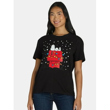 Snoopy Women’s Holiday Graphic Tee, Sizes XXS-XXL