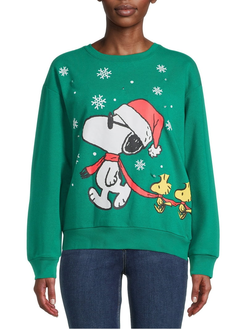 Peanuts Snoopy Women's Light-Up Christmas Pullover Sweater