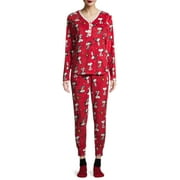Snoopy Women's and Women's Plus 3-Piece Giftable Pajama Set with Socks