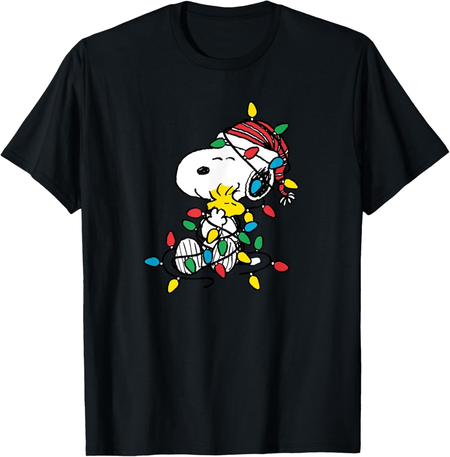 Snoopy & Woodstock Christmas Lights Tee – Peanuts-Inspired Holiday ...