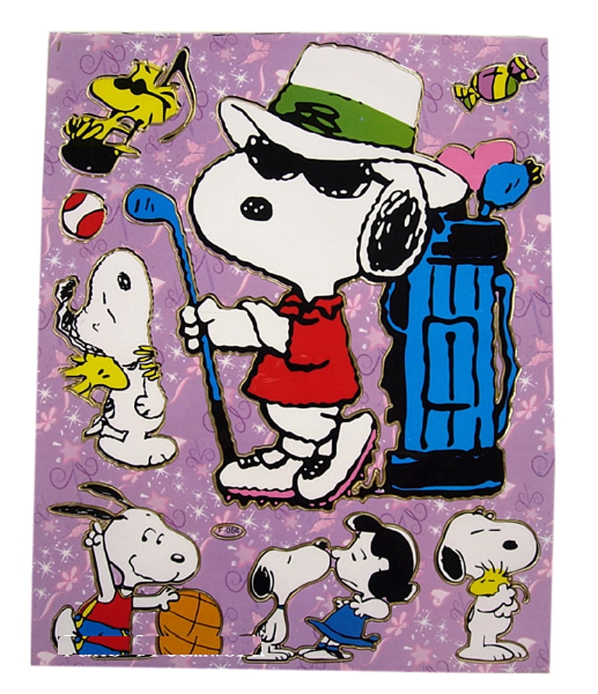 Snoopy Woodstock and Lucy Assorted Picture Set (8 Stickers) - Walmart.com