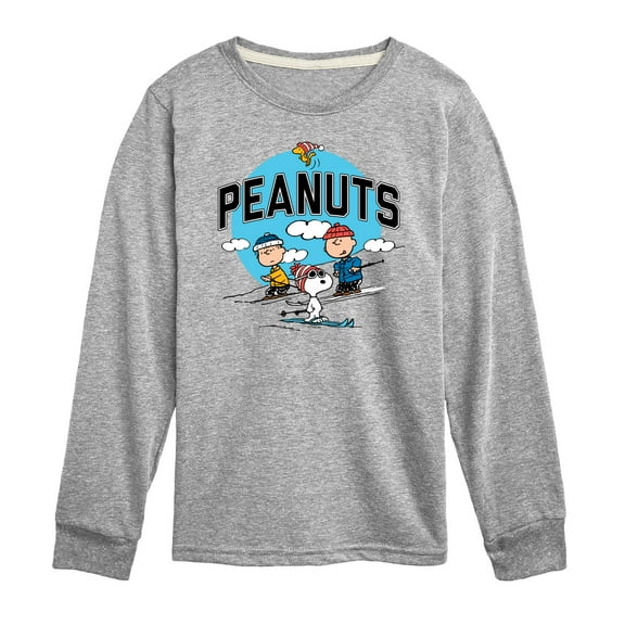 Peanuts - Snoopy and Friends Skiing - Toddler And Youth Long Sleeve Graphic T-Shirt