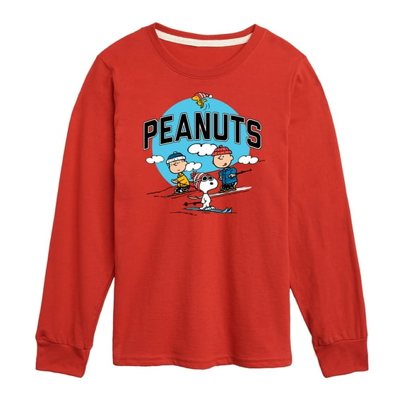 Peanuts - Snoopy and Friends Skiing - Toddler And Youth Long Sleeve Graphic T-Shirt