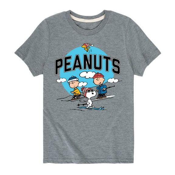 Peanuts - Snoopy and Friends Skiing - Toddler And Youth Short Sleeve Graphic T-Shirt