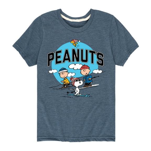 Peanuts - Snoopy and Friends Skiing - Toddler And Youth Short Sleeve Graphic T-Shirt
