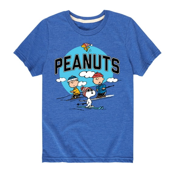 Peanuts - Snoopy and Friends Skiing - Toddler And Youth Short Sleeve Graphic T-Shirt