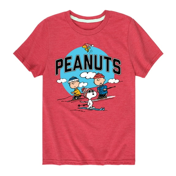 Peanuts - Snoopy and Friends Skiing - Toddler And Youth Short Sleeve Graphic T-Shirt