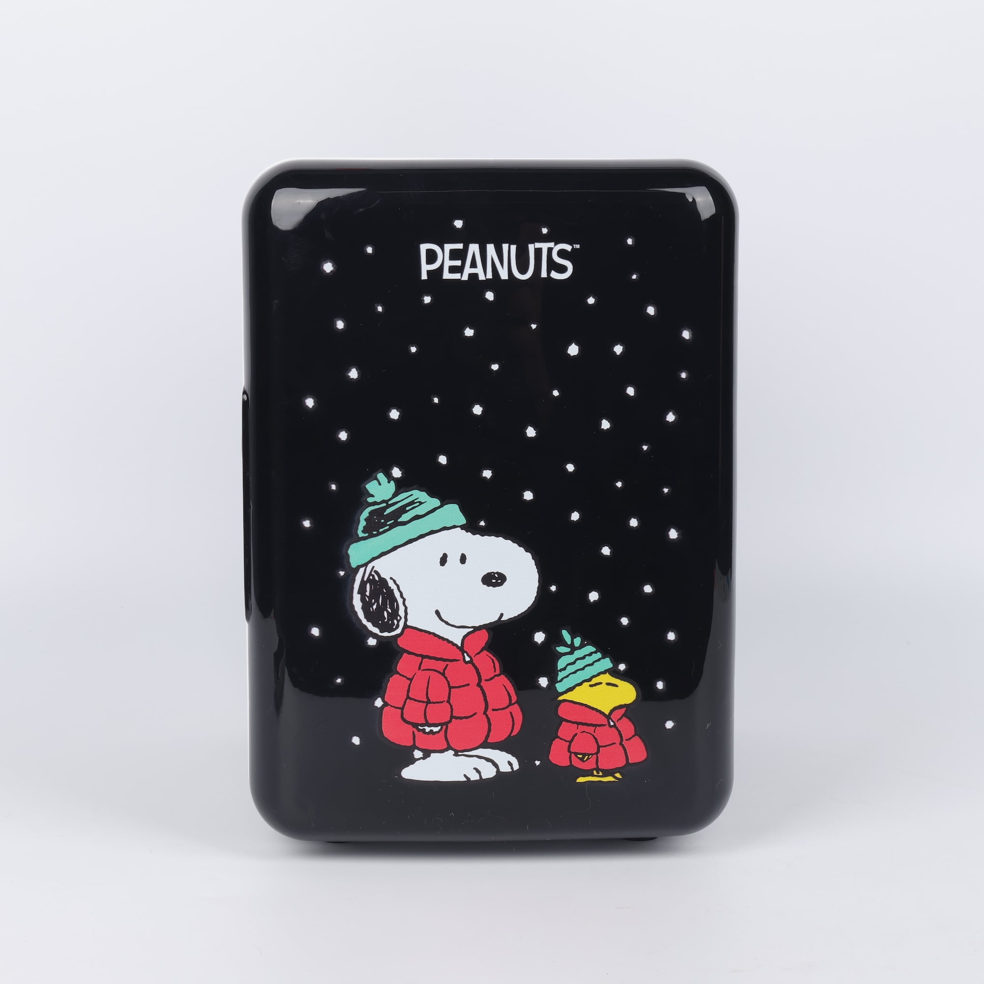 Snoopy and Woodstock 4L 6-Can Mini Fridge, Black