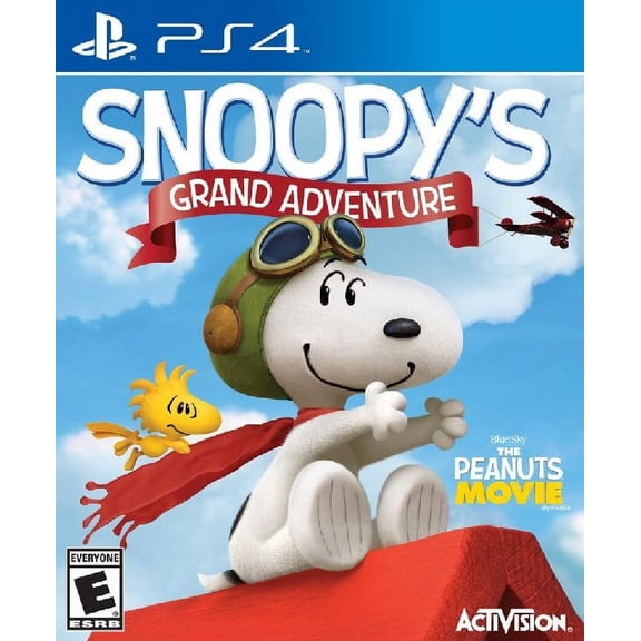 Restored Snoopy's Grand Adventure by Activision for PlayStation 4, Adventure Multiplayer Side-Scrolling Platformer Cartoon
