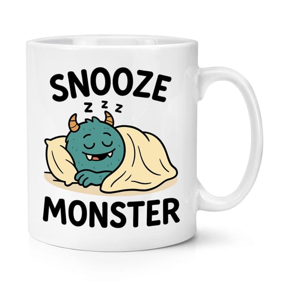 Snooze Monster 11oz Mug Cup Funny Joke Birthday Christmas Mum Dad Lazy Sleepy Sleep In