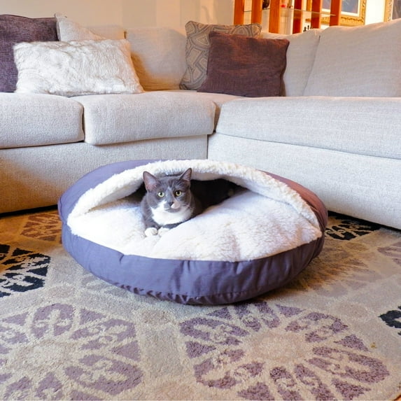 Snoozer Cozy Cave Dog Bed, Extra Large, Heather Gray, Hooded Nesting Dog Bed