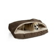 thumbnail image 1 of Snoozer Cozy Cave Rectangle Pet Bed, Small, Merlin Camel, Hooded Nesting Dog Bed, 1 of 6