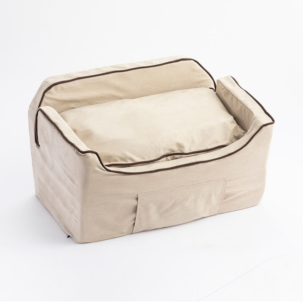 Snoozer Lookout II Dog Car Seat with Storage Tray, Large, Buckskin