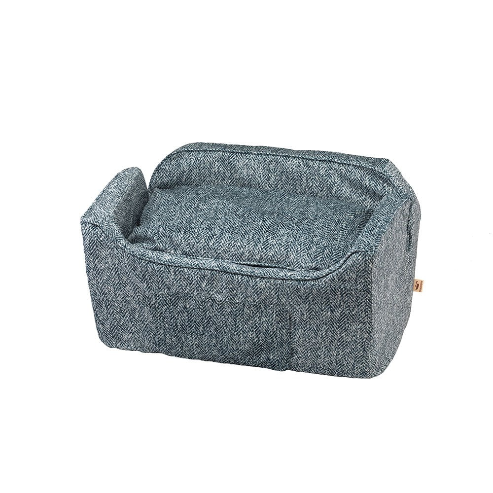 Snoozer Lookout II Dog Car Seat with Storage Tray, Large, Palmer Indigo