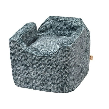 Snoozer Lookout II Dog Car Seat with Storage Tray, Small, Palmer Indigo