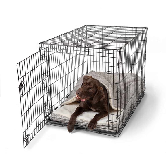 Snoozer Luxury Cozy Cave Crate Pet Bed with Forgiveness Foam and Microsuede, Extra Large - Merlin Linen