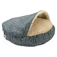 thumbnail image 1 of Snoozer Luxury Cozy Cave Dog Bed, Large, Palmer Indigo, Hooded Nesting Dog Bed, 1 of 5