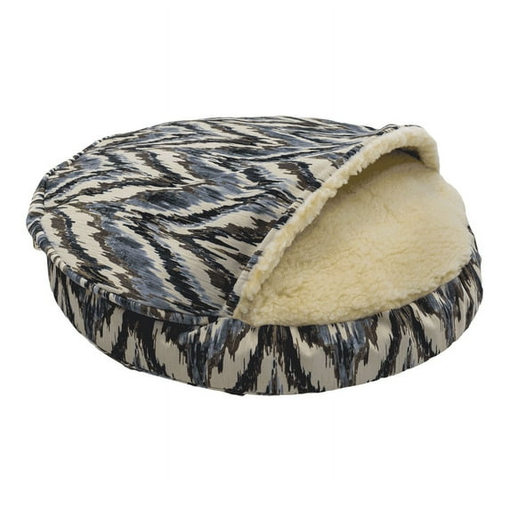 Snoozer Orthopedic Cozy Cave Dog Bed, Large, Tempest Indigo, Hooded Orthopedic Dog Bed