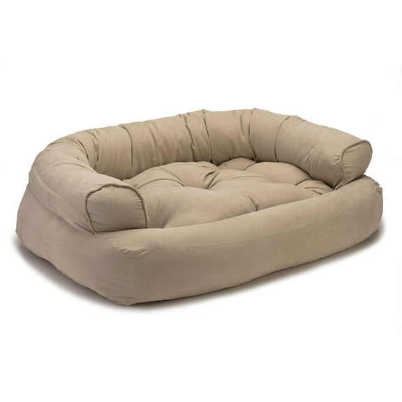 Snoozer Overstuffed Luxury Dog Sofa with Removable Bolsters, Microsuede, Large