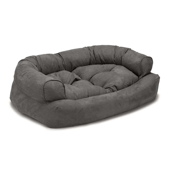 Snoozer Overstuffed Luxury Dog Sofa with Removable Bolsters, Microsuede